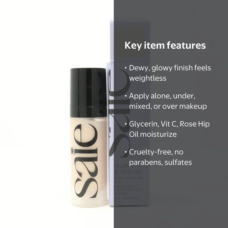 SAIE, Glowy Super Gel, Lightweight Dewy Illuminator, 0.5 FL OZ