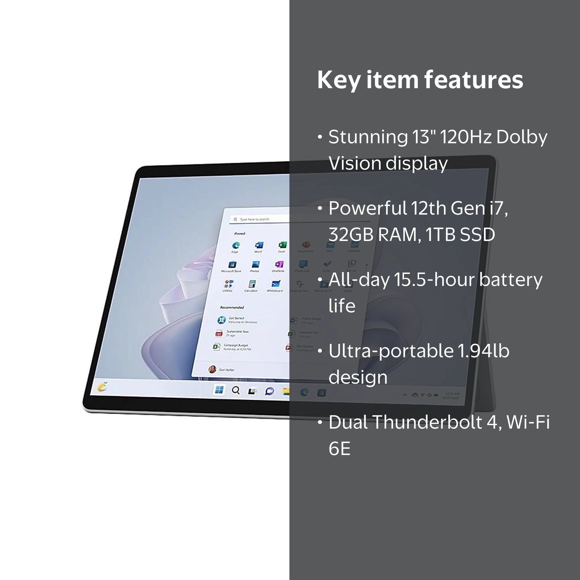 Microsoft Surface Pro 9 Laptop, 13