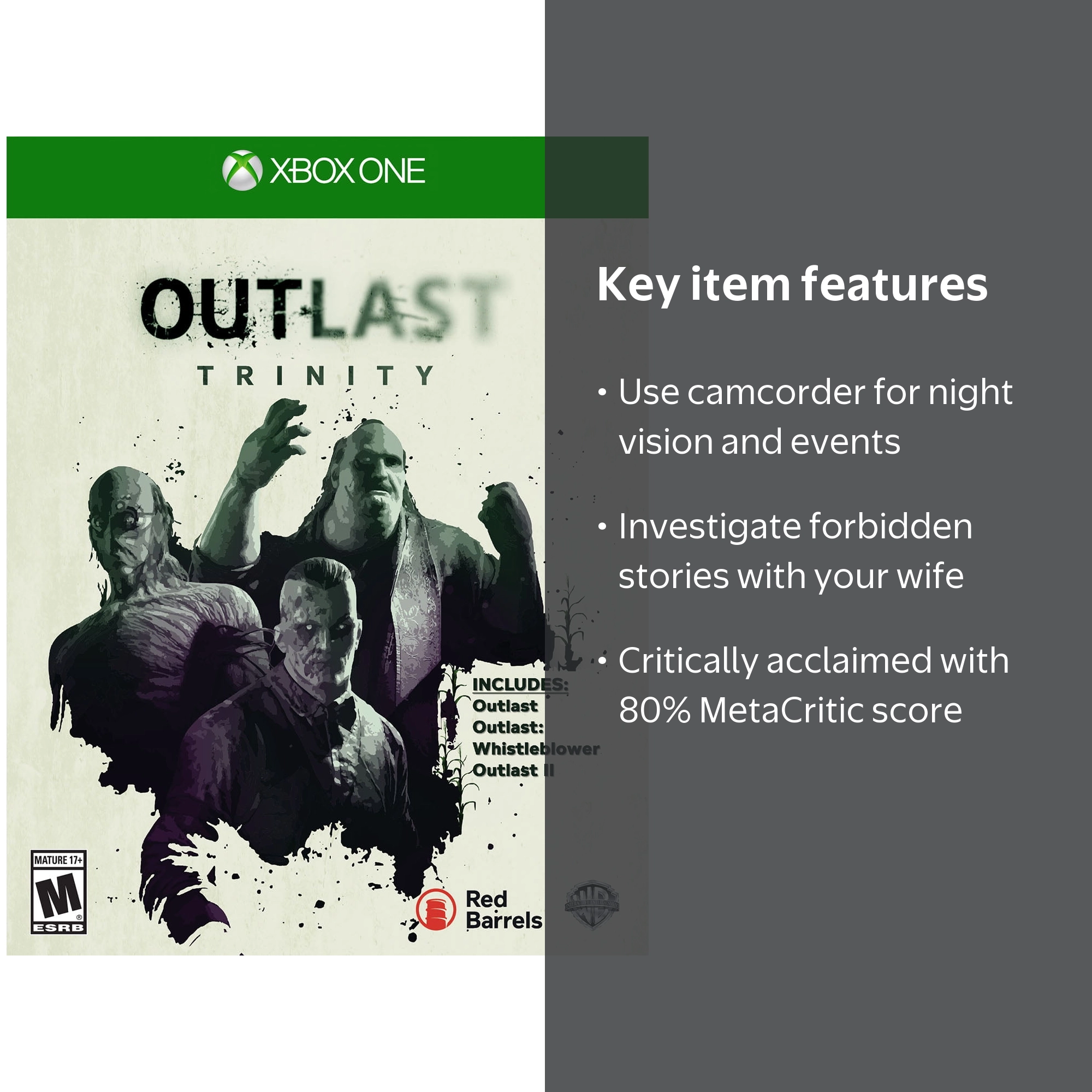 Warner Bros Outlast Trinity - Survival horror game for Xbox One