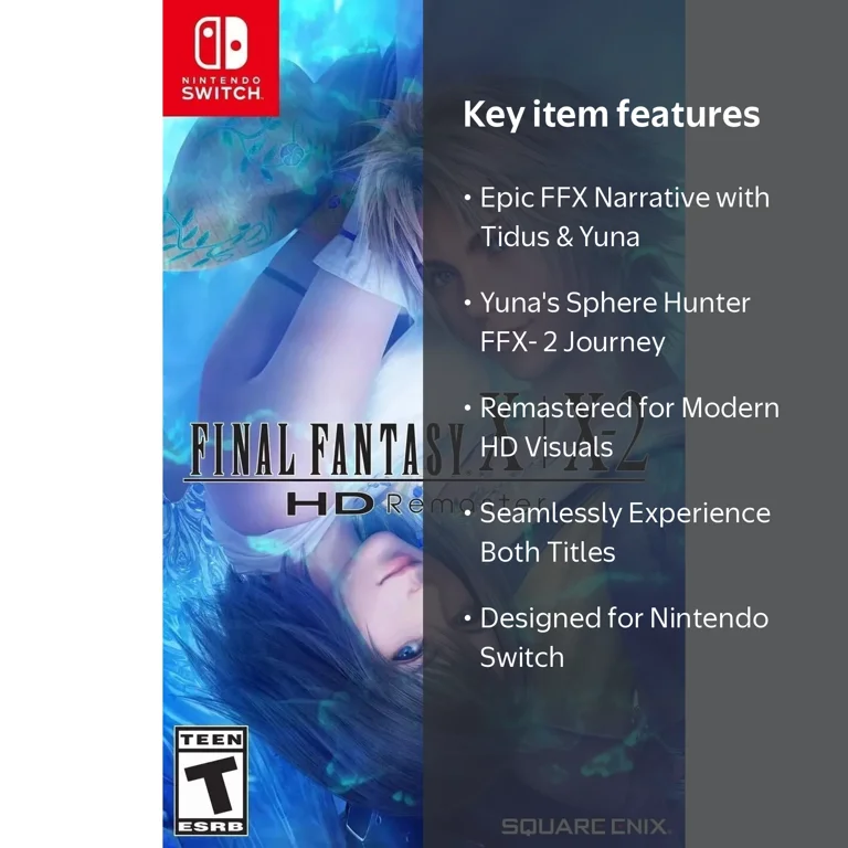 Final Fantasy X|X-2 HD Remaster Switch, RPG, 2019, Special