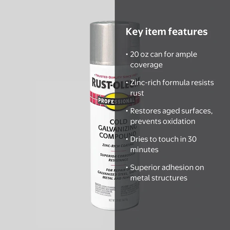 Rust-Oleum, Galvanizing Compound Spray, 7585838, 20 oz - Walmart.com