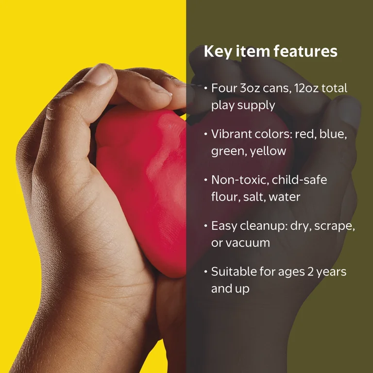 Play-Doh 4-Pack Classic Colors Modeling Compound, 3 oz Cans