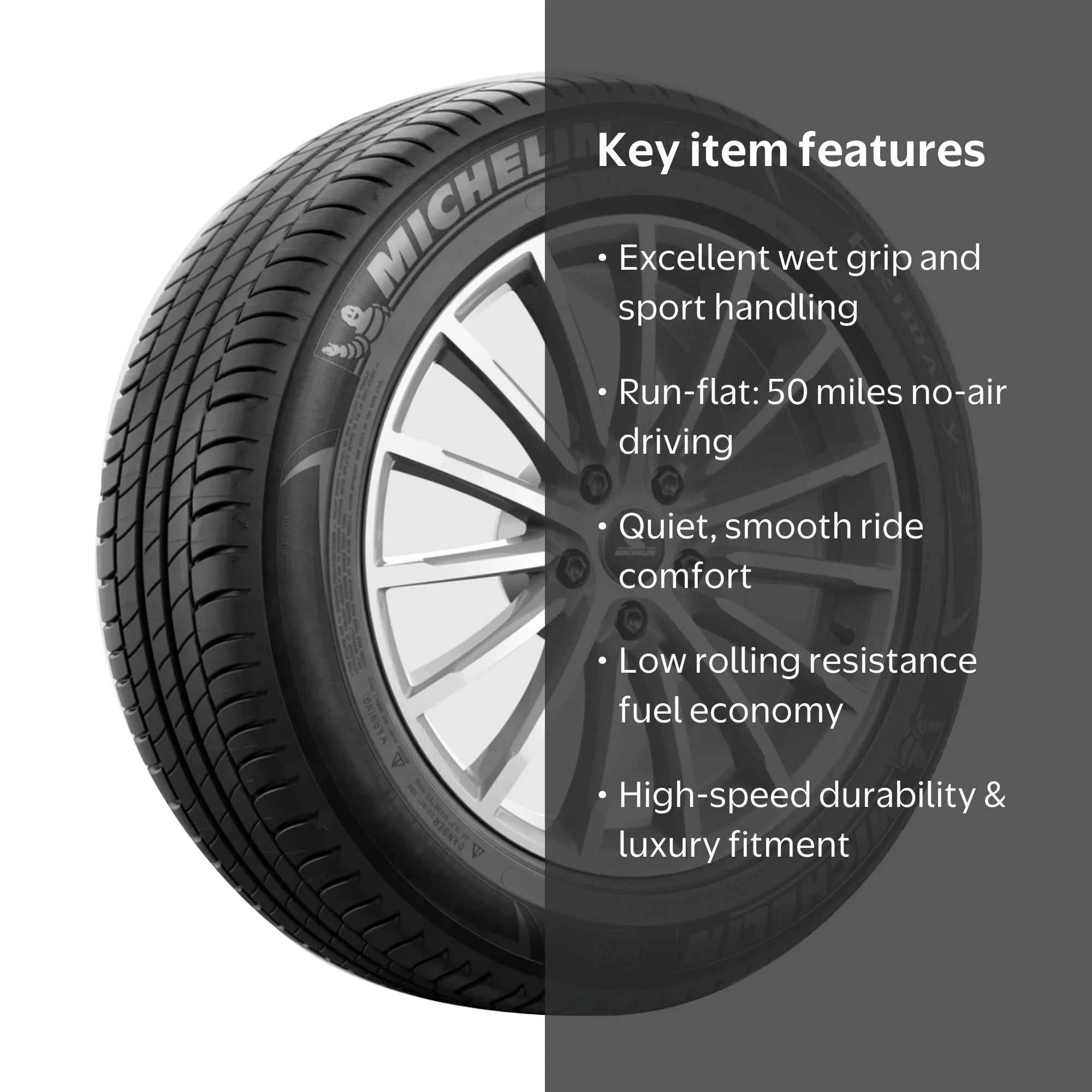 Michelin Primacy 3 Summer 245/40R19/XL 98Y Tire - Walmart.com