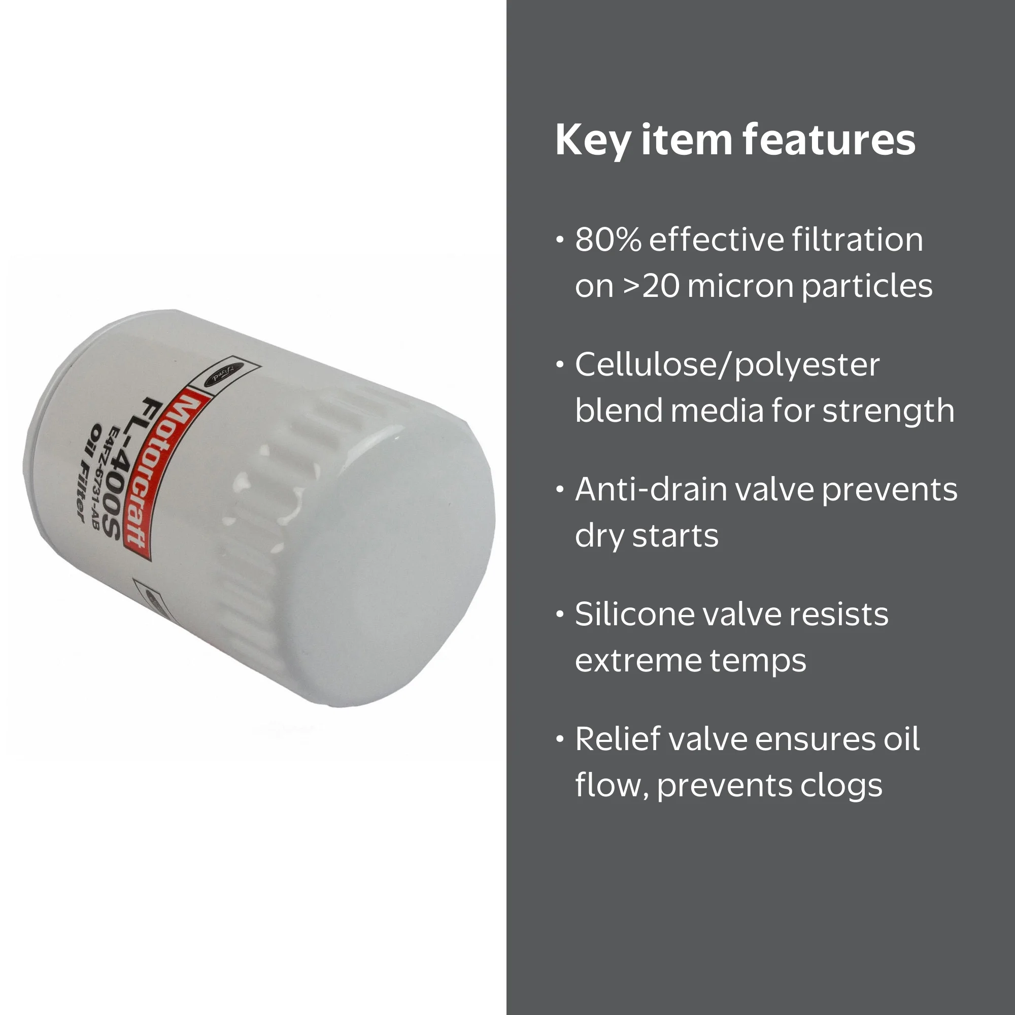 Motorcraft FL-400-SB12 Engine Oil Filter Fits select: 2007-2009