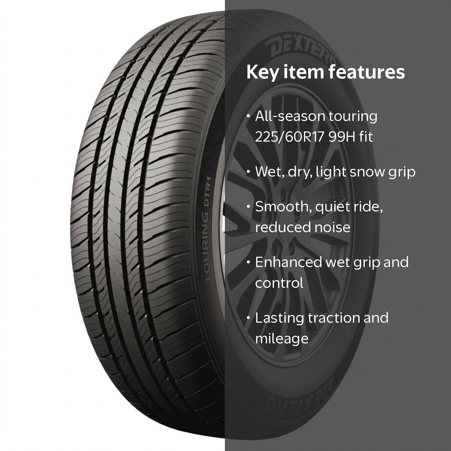 Dextero DTR1 All-Season Touring 225/60R17 99H Passenger Tire