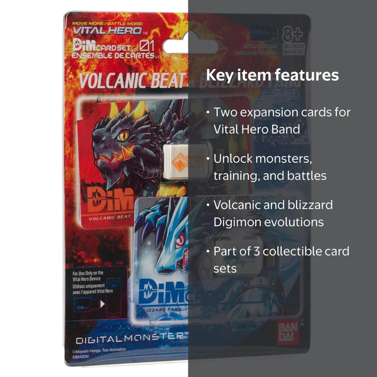 Vital Hero DIM Card Pack (Volcanic Beat & Blizzard Fang) - Walmart.com