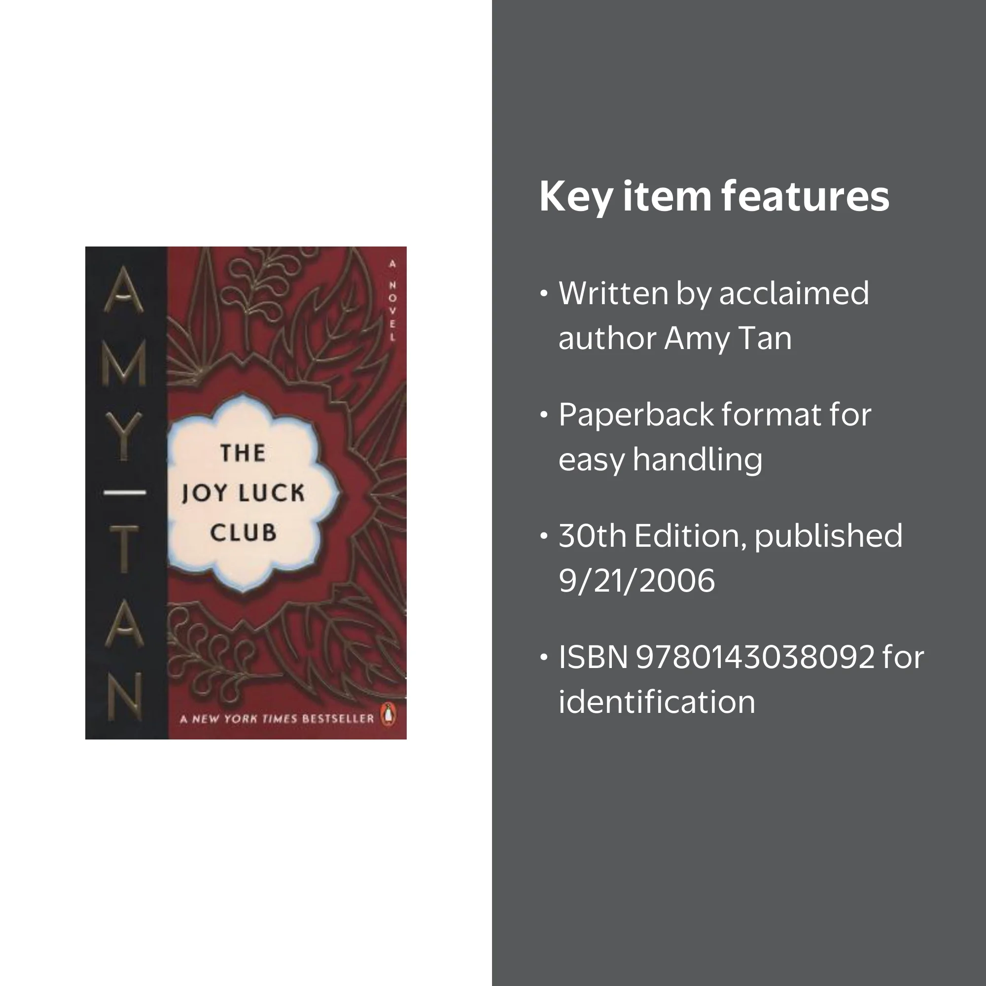 The Joy Luck Club: A Novel (Edition 30) (Paperback) - Walmart.com