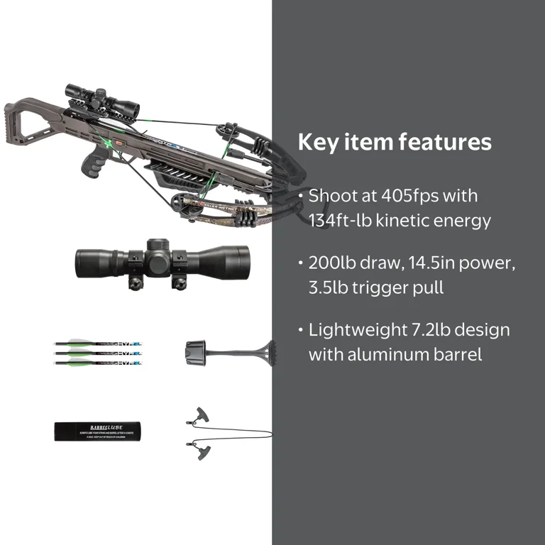 Killer Instinct Crossbow Hunting Pro Package with Lethal 405 FPS