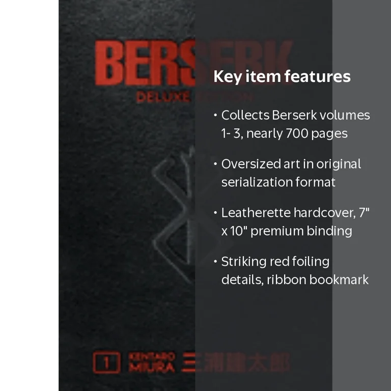Kentaro Miura, Berserk Deluxe Volume 1, Hardcover, Leatherette