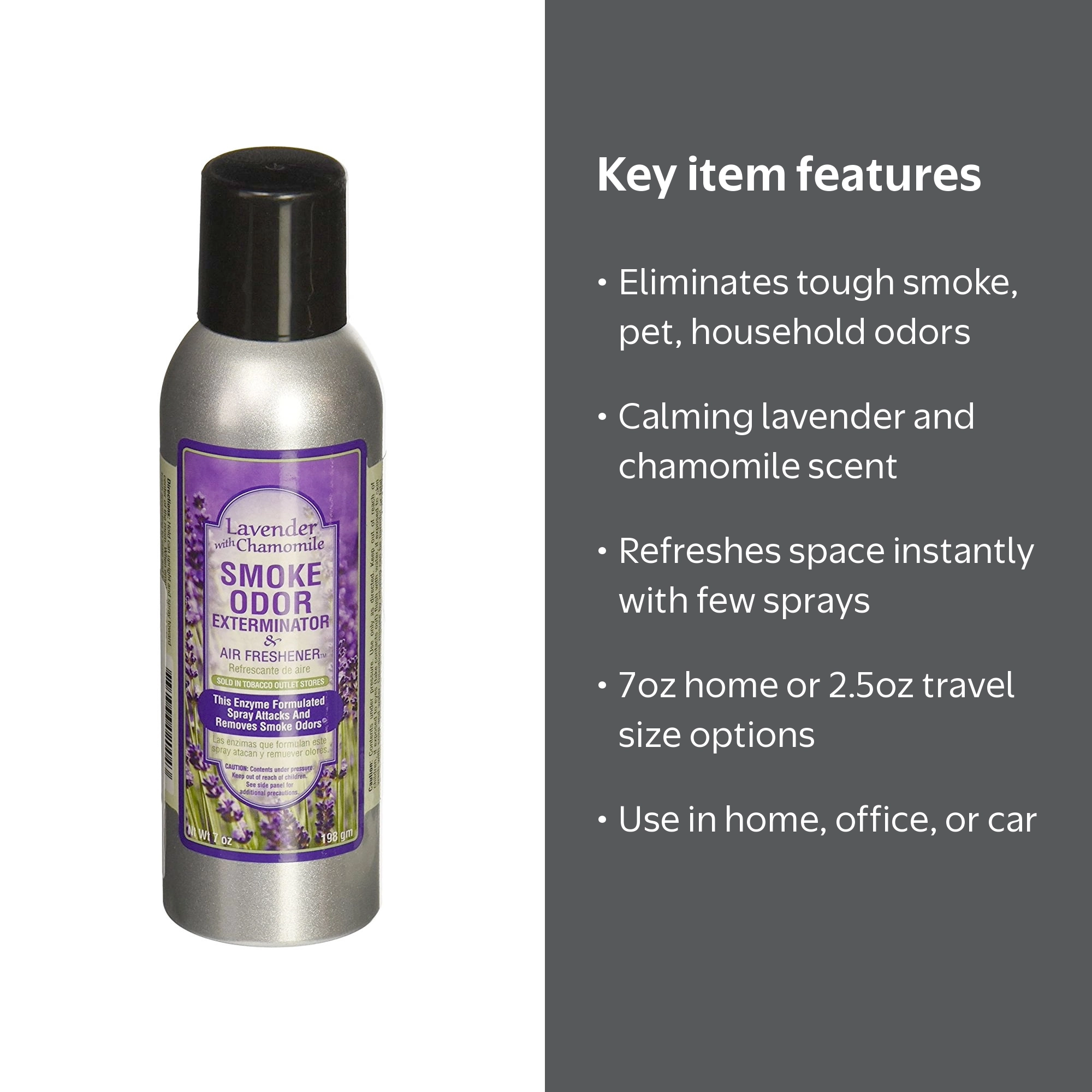 Tobacco Outlet Products, Smoke Odor Exterminator, 7oz Spray, Lavender and Chamomile