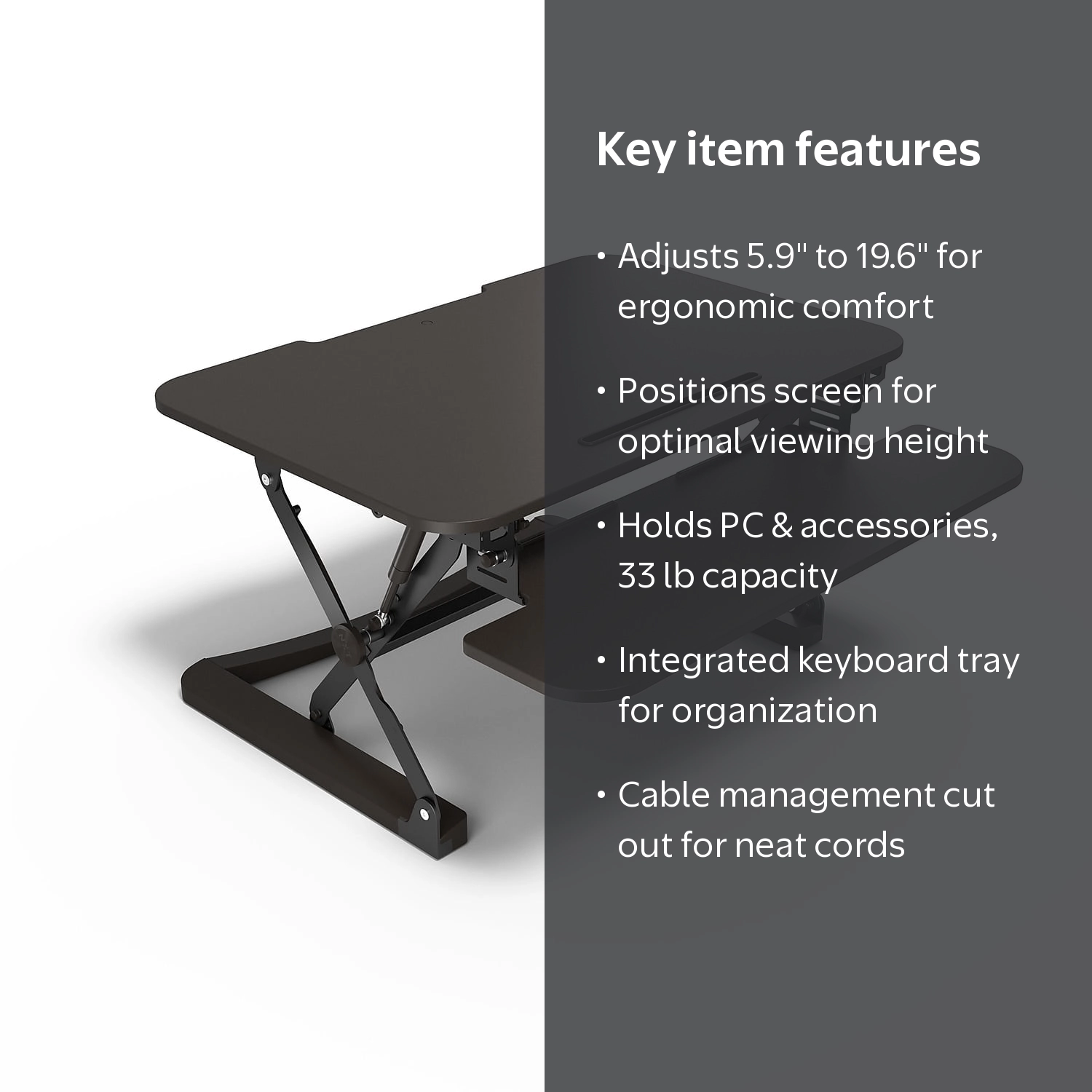 Staples Sit to Stand Adjustable Desk Riser 35