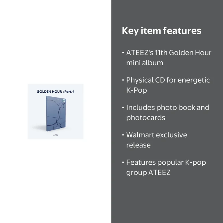 Ateez - GOLDEN HOUR: Part.4 - A Ver. (Walmart Exclusive) - Music