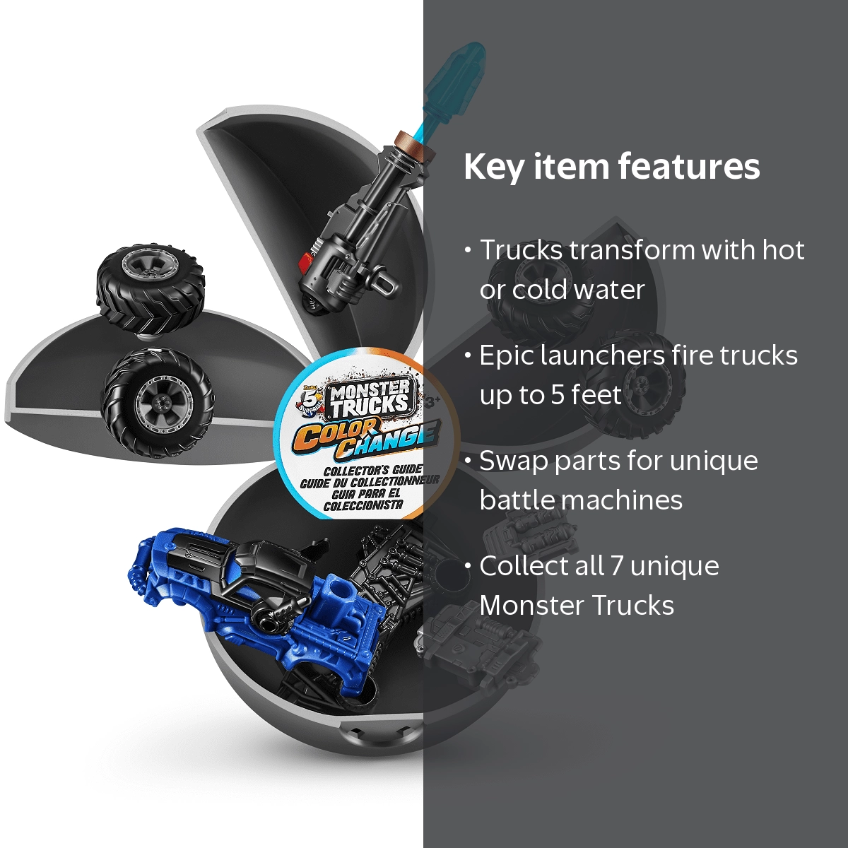 5 Surprise Monster Trucks Series 3 Color Change by ZURU