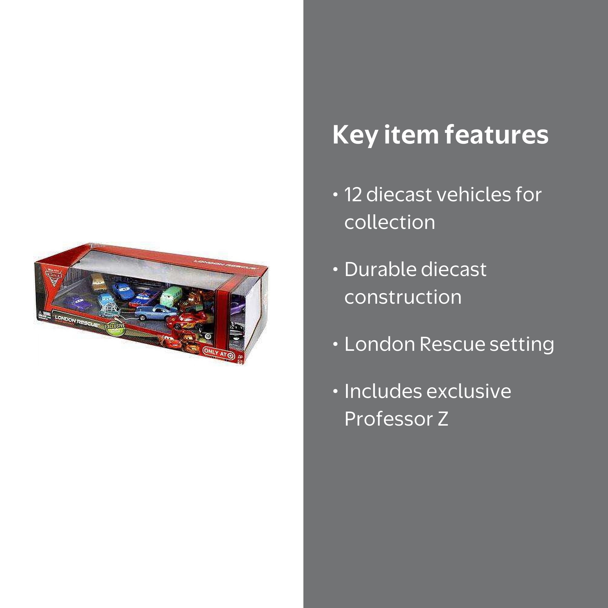 Disney Cars Multi-Packs London Rescue 12-Pack Diecast Car Set