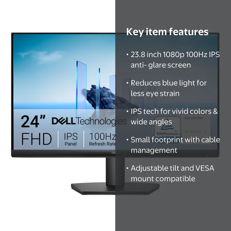Free Shipping! Dell 24 Monitor SE2425HM 23.8 inch FHD IPS Anti