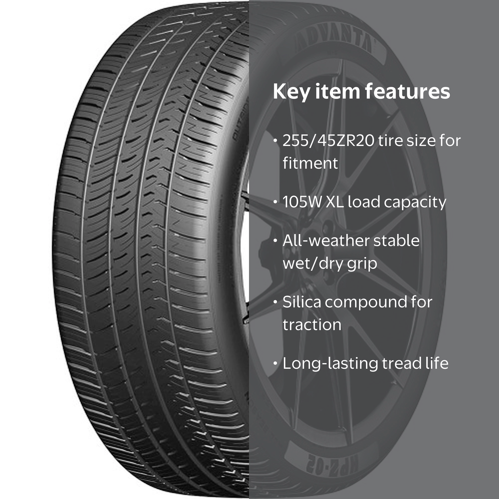 Advanta HPZ-02 Performance 255/45ZR20 105W XL Passenger Tire