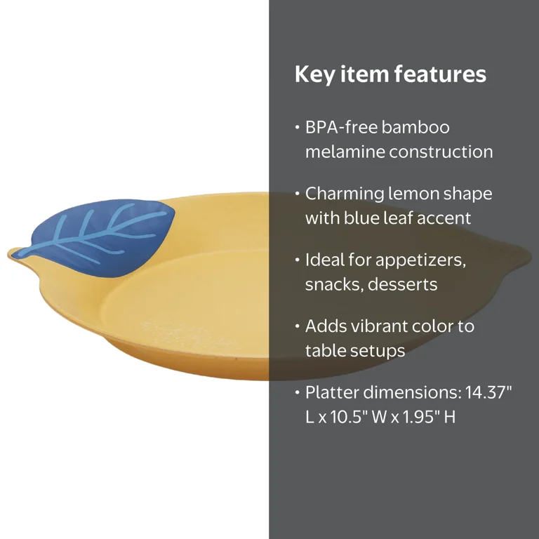 Mainstays by Becky G. & Alejandra Bamboo Melamine Figural Lemon