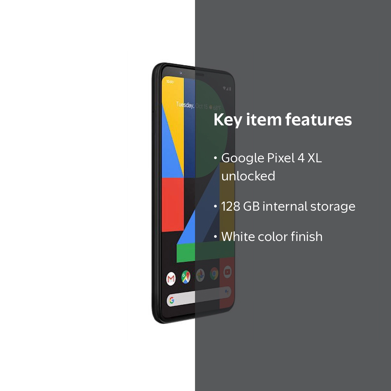 Google Pixel 4 XL, Unlocked, 128 GB, Clear, 6.3 in - Walmart.com Google Pixel 4 XL, Unlocked, 128 GB, Clear, 6.3 in - Walmart.com