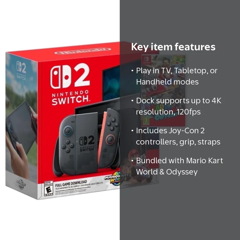 Nintendo Switch™ 2 Mario Kart™ World Bundle + Super Mario Odyssey