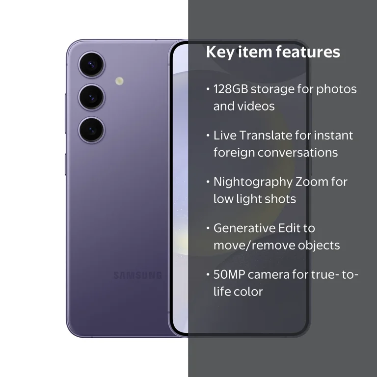 AT&T Samsung Galaxy S24 Cobalt Violet 128GB - Walmart.com