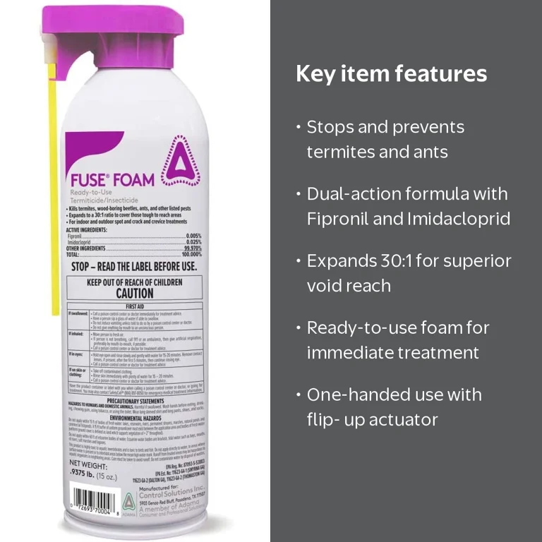 Control Solutions Fuse Foam Ready-To-Use Termiticide, 15 oz