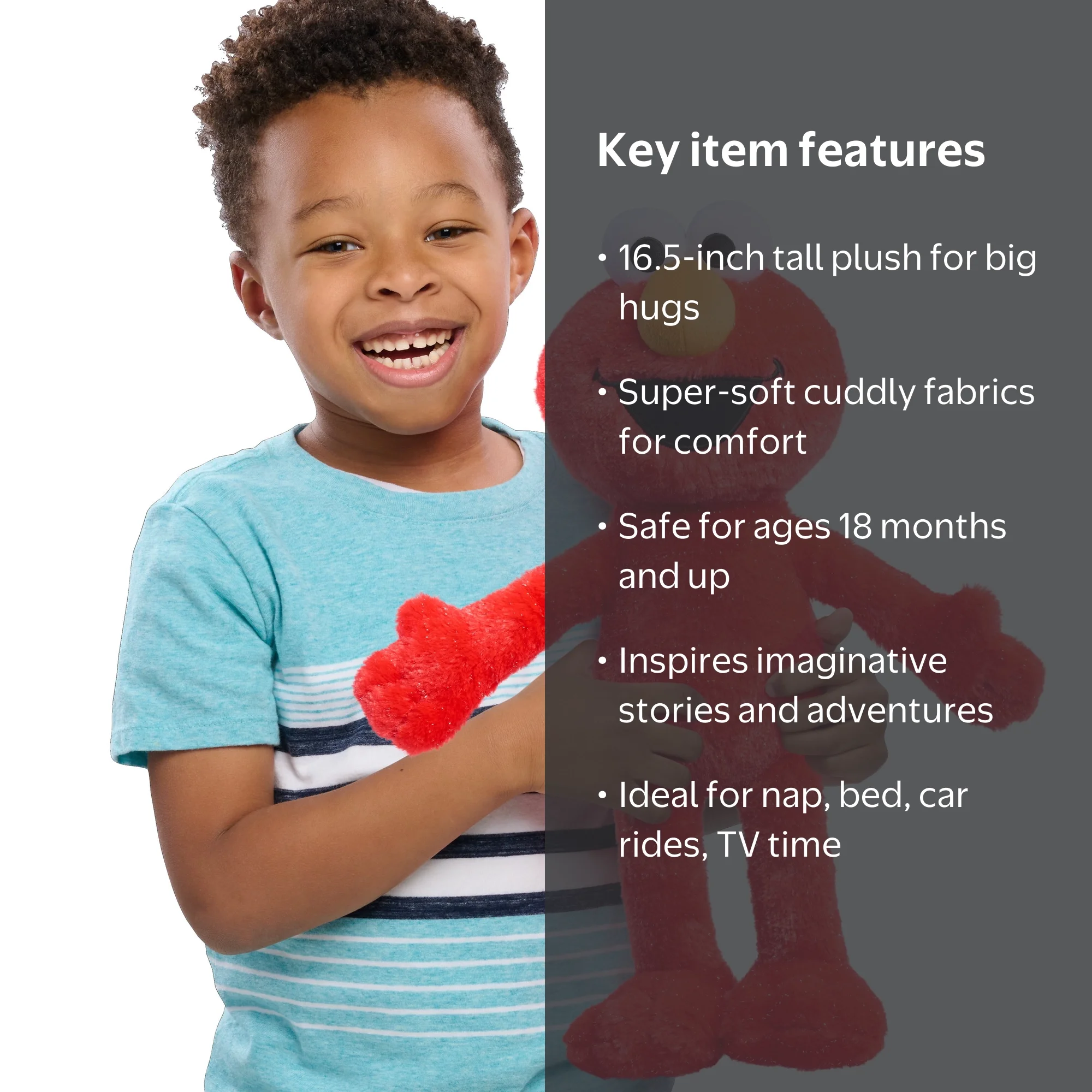 Sesame Street 16.5-inch Large Plush Elmo Stuffed Animal, Toy for