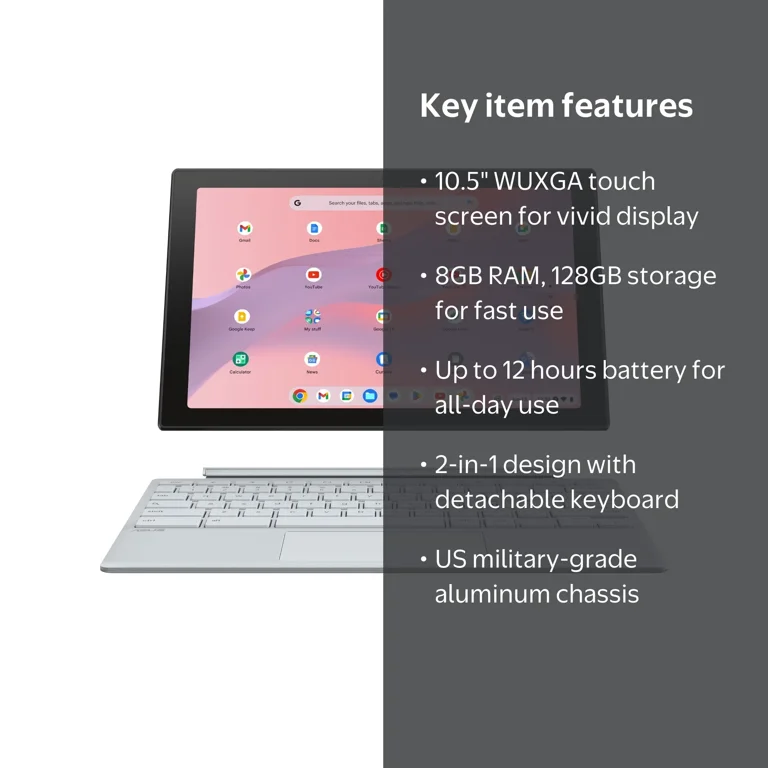 ASUS, 2-in-1 Tablet Laptop, CM30, 10.5 inch WUXGA Touch Chrome