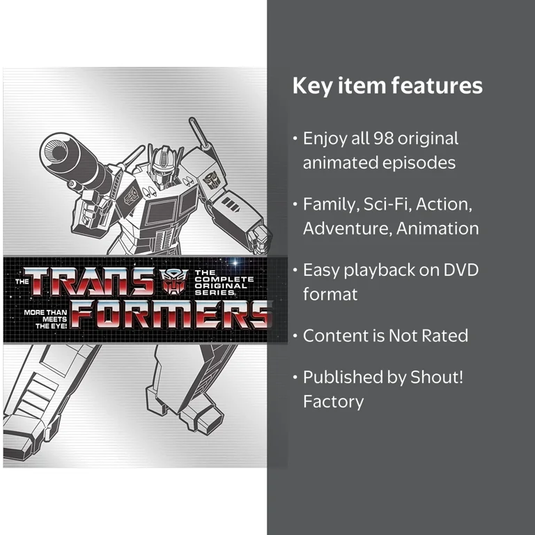 Free Shipping! SDS The Transformers Complete Original Series DVD