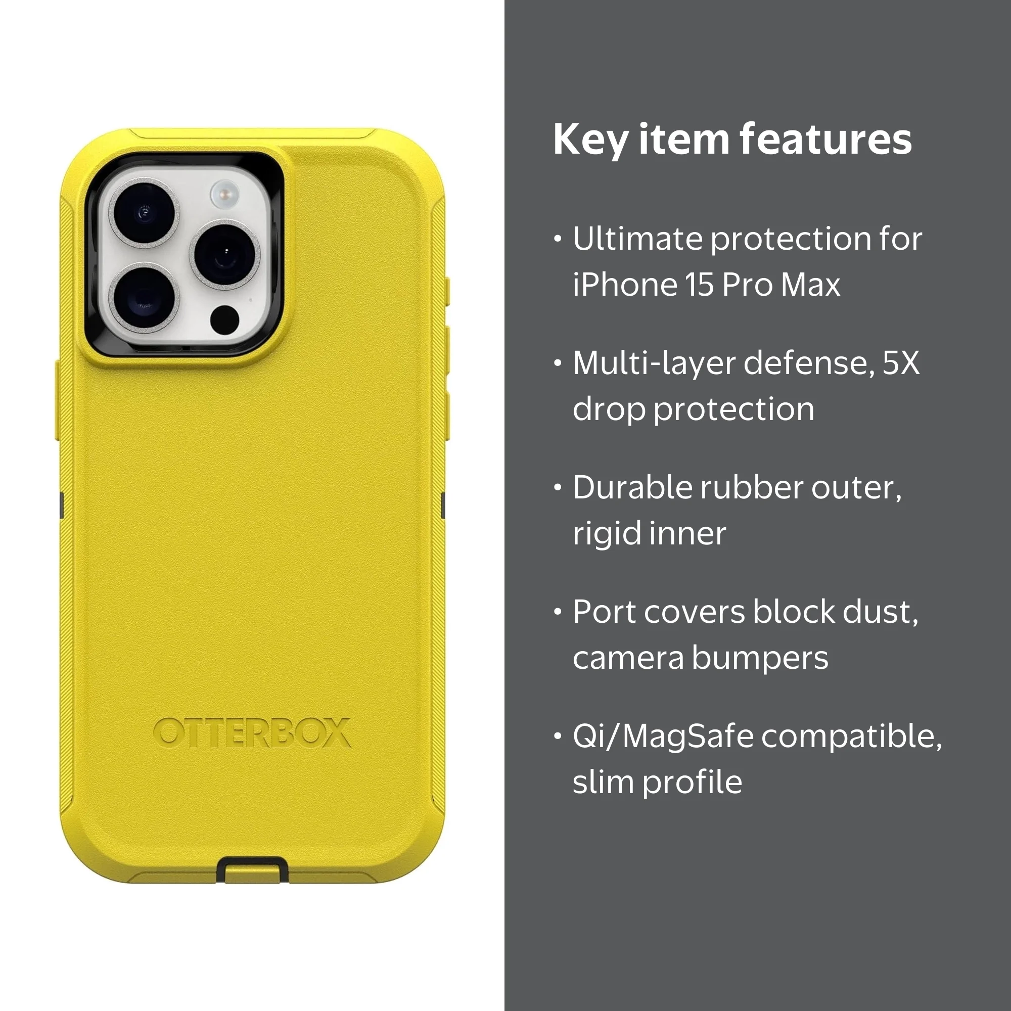 OtterBox iPhone 15 Pro Max (Only) - Defender Series Case - Night