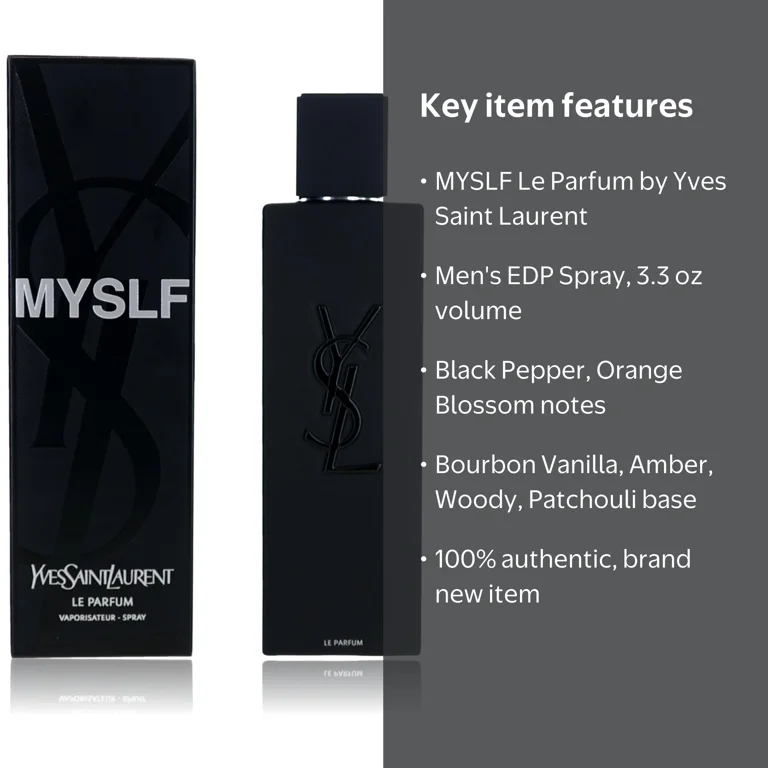 Yves Saint Laurent Myslf Le Parfum Spray for Men, Amber Woody