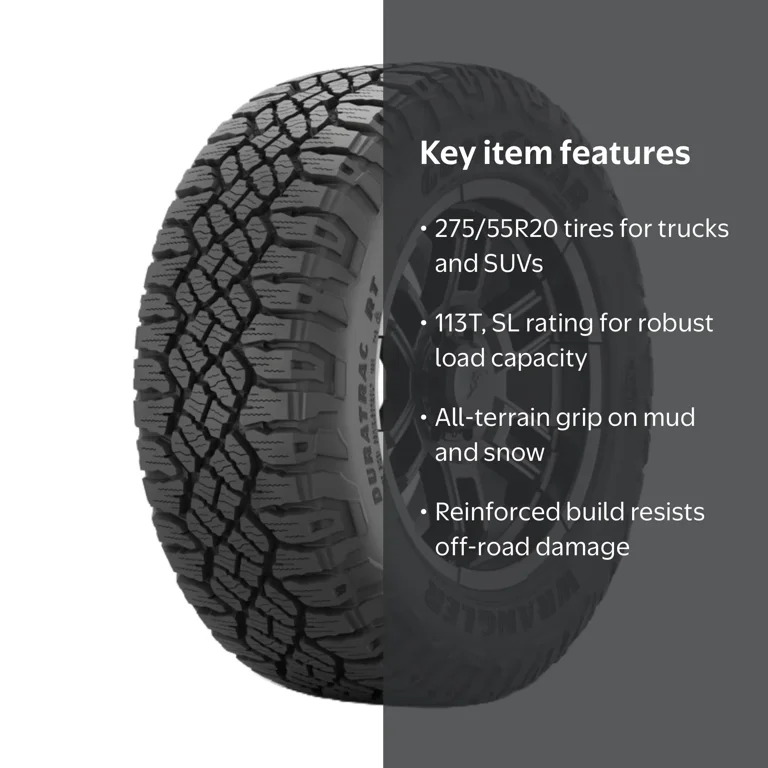 Goodyear, Light Truck Tire, 275/55R20 113T, Rugged Terrain