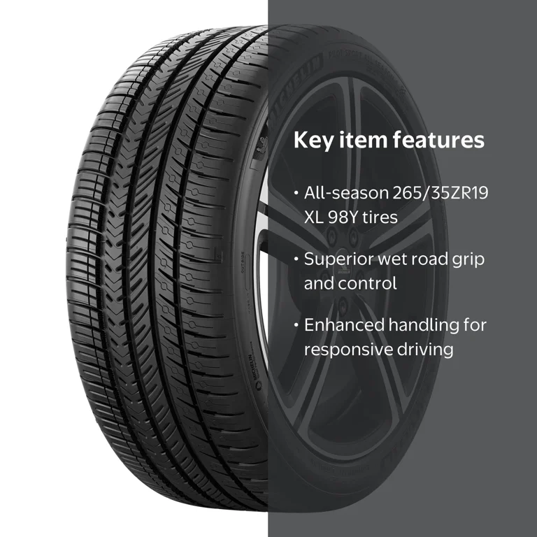 Michelin, Pilot Sport All Season 4 Tire, 265/35ZR19 XL 98Y, All