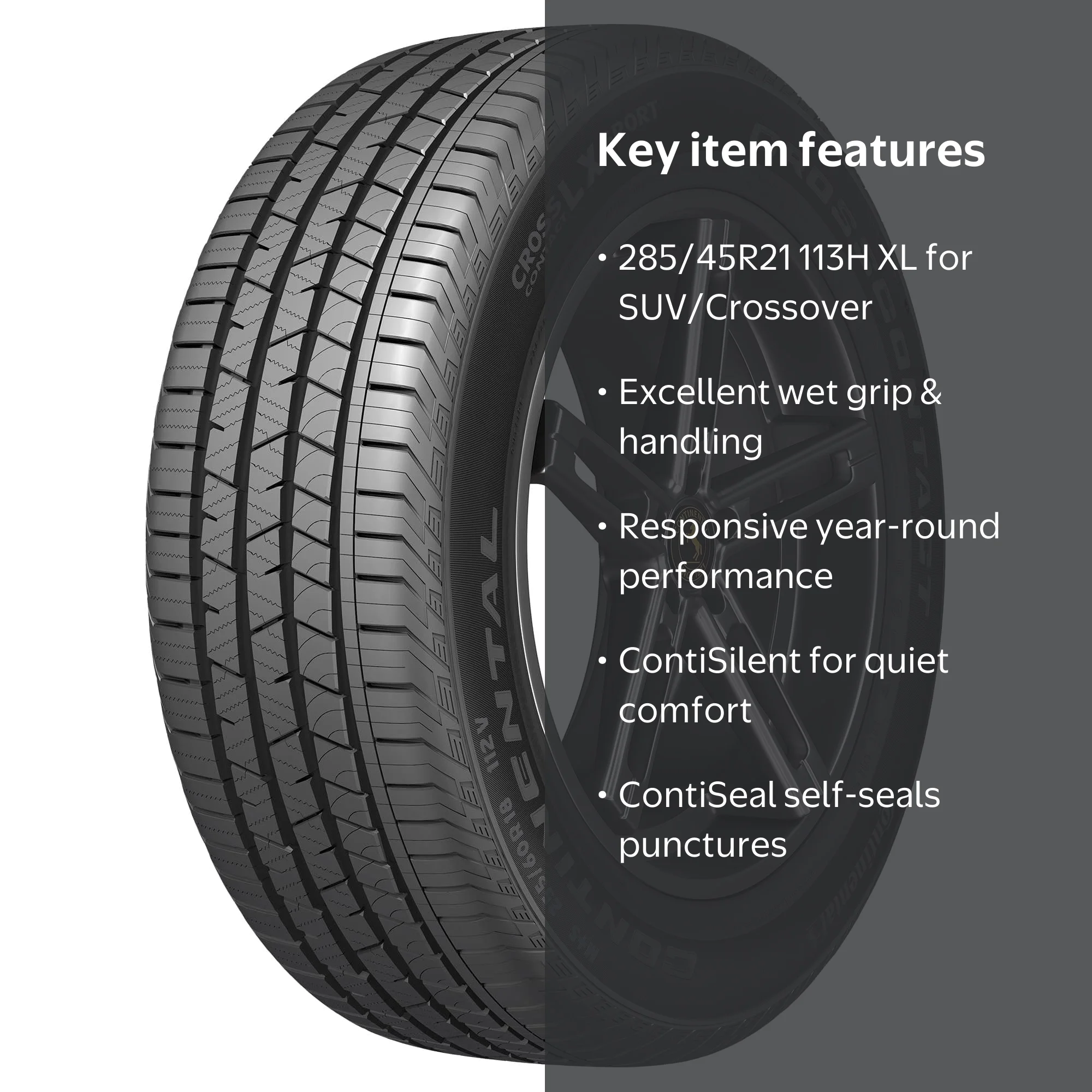 Continental Premium All-Season LX Sport 285/45R21 113H XL Tire for