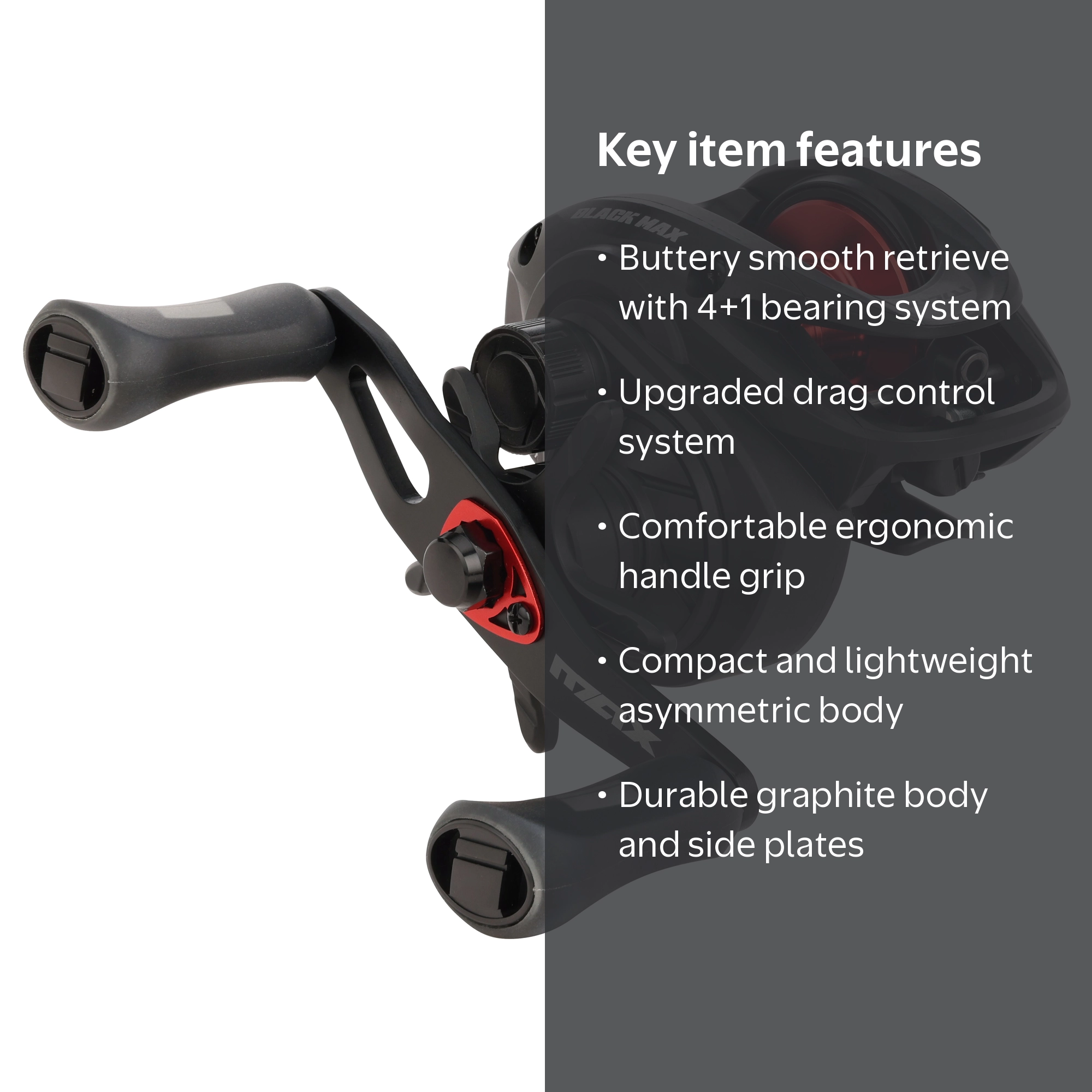 Abu Garcia Black Max Low Profile Reel, Right Hand - Walmart.com