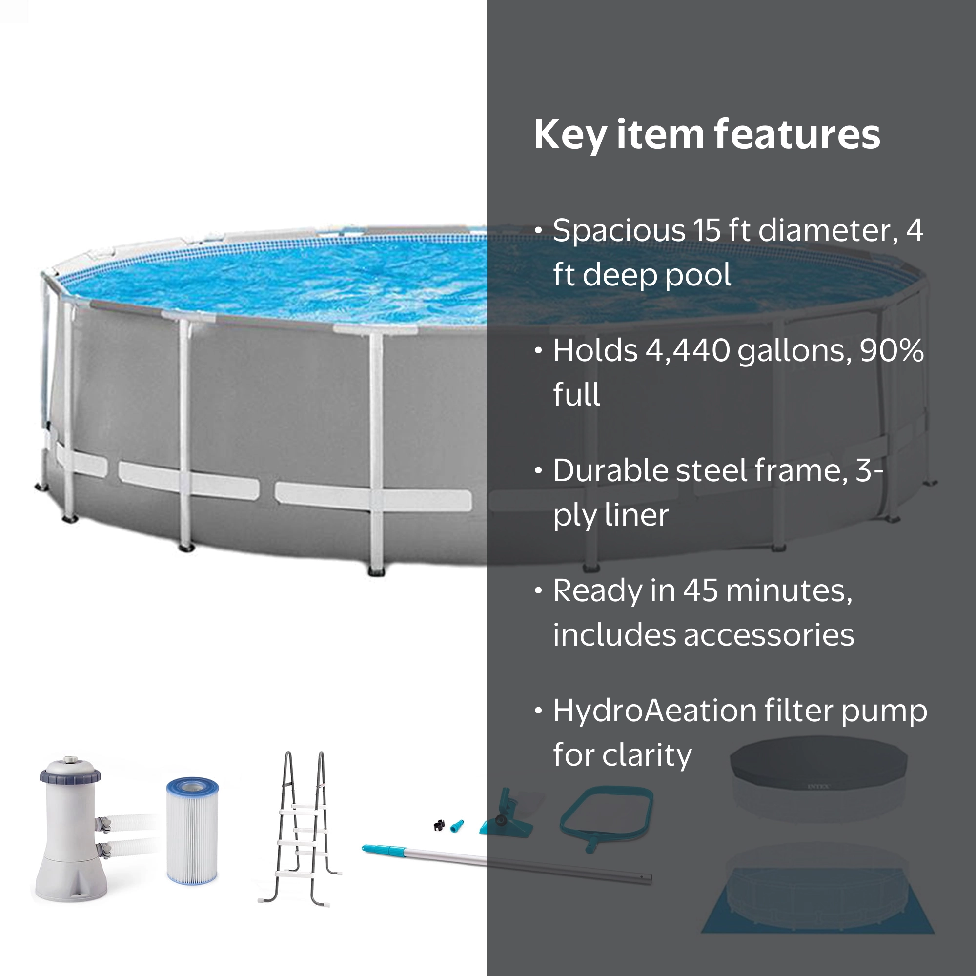 Intex, Pool, 15'x48