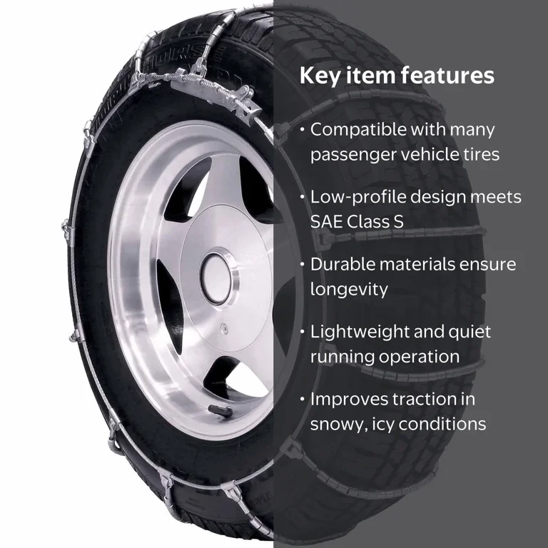 Peerless Chain 0172555 Tire Traction Cables, 1 Pair, Winter Tire