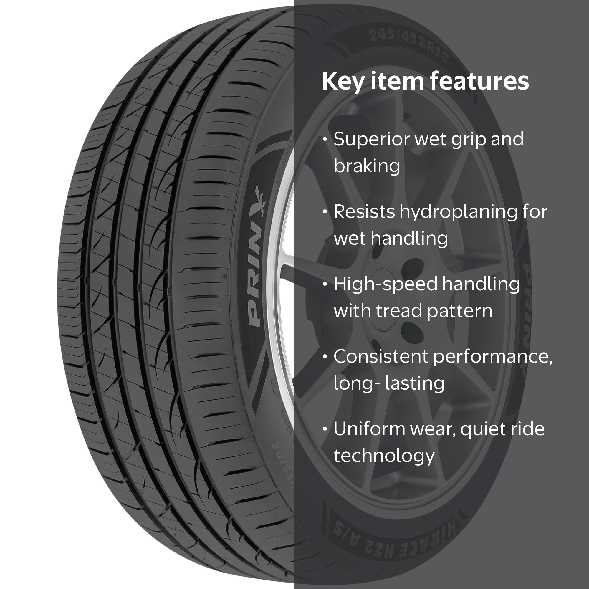 Free Shipping! Prinx HiRace HZ2 A/S UHP All-Season Tire, 225