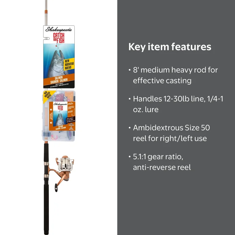 8.5 salmon fishing rod and reel combo Okuma SST Mooching anglers will have everything they need to enjoy a day on the water Salmon Medium Heavy Power Fishing