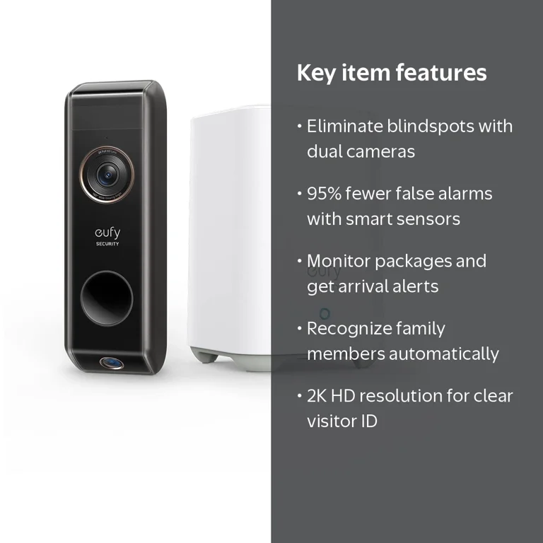 eufy, Video Doorbell Wireless Dual Camera, S330, 2K HD with