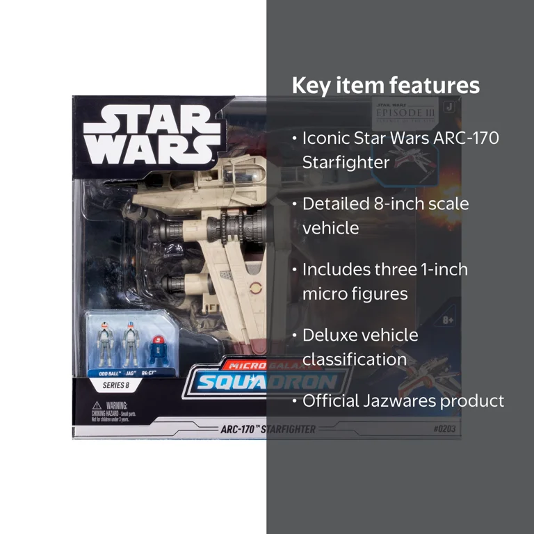 Star Wars Micro Galaxy Squadron ARC-170 Starfighter - 8 inch