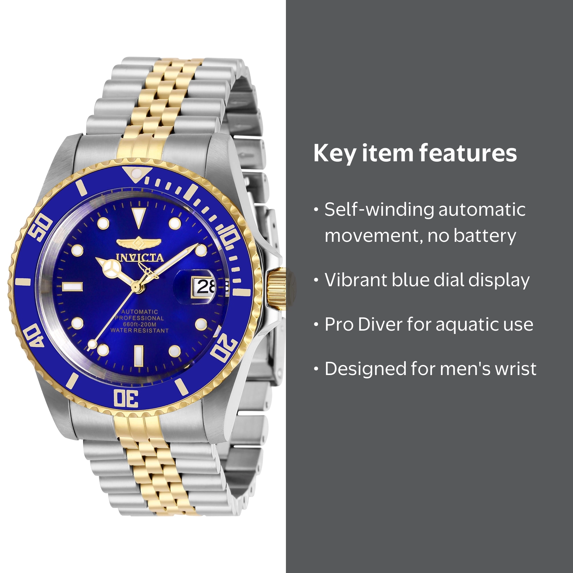 Invicta Pro Diver Men's Automatic Blue Dial Performance Watch