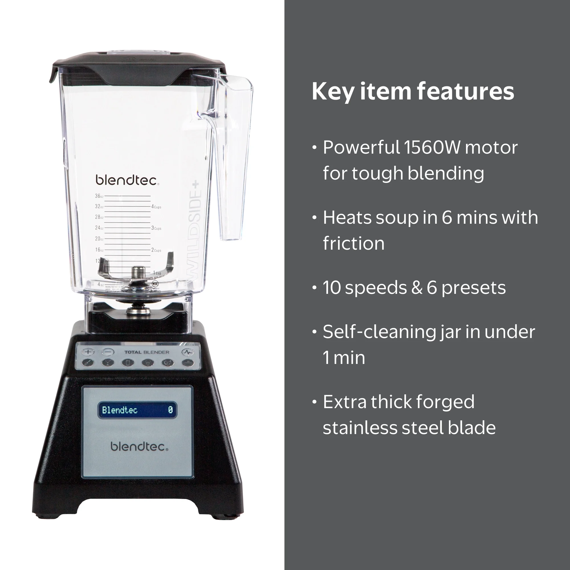 Blendtec, Total Classic Original Blender, 90 oz WildSide+ Jar