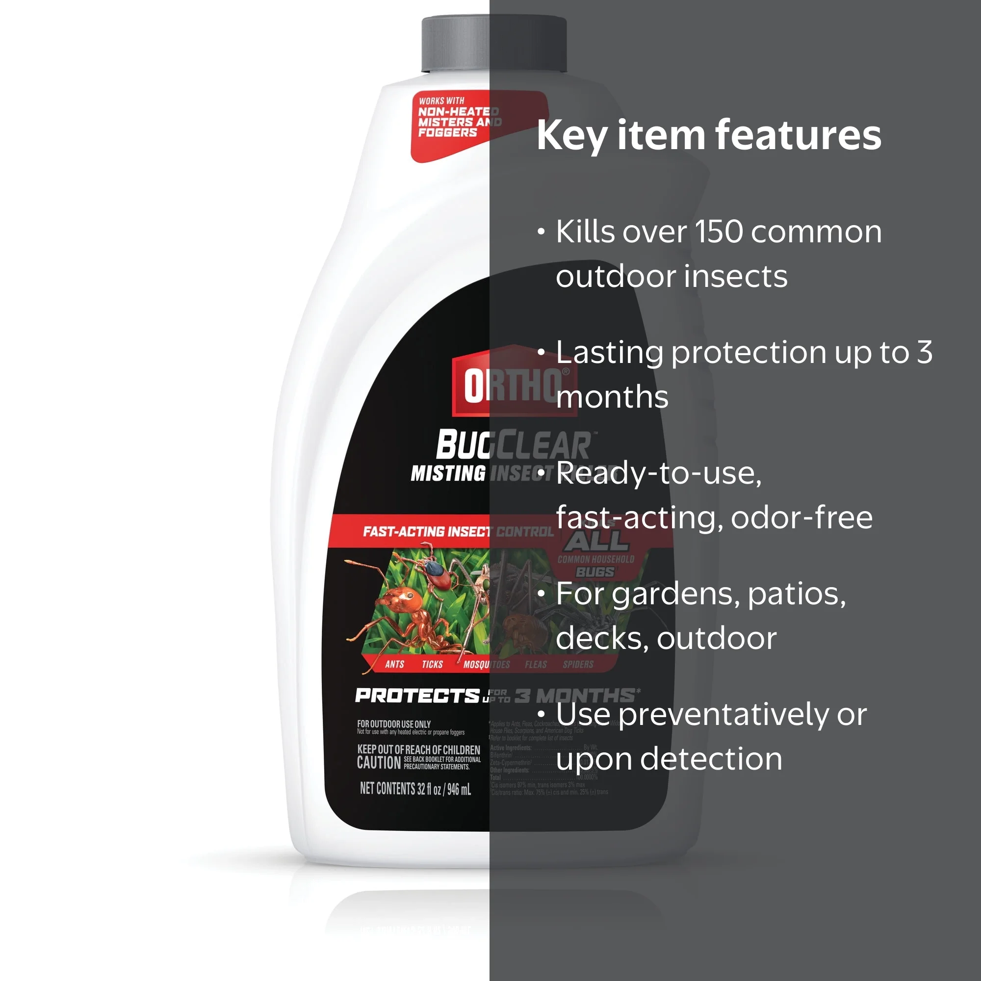 Ortho BugClear 32oz - Outdoor GardenPesticide Spray for Lawns