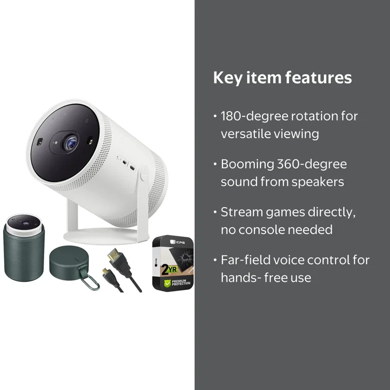 Samsung The Freestyle 2nd Gen Projector with Gaming Hub & Bundle