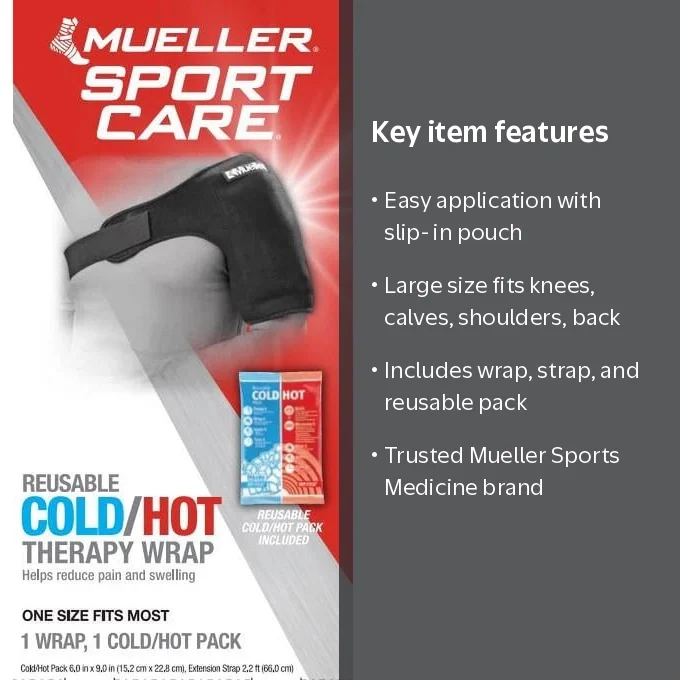 Mueller Reusable Cold/Hot Therapy Wrap, Unisex, Black - Walmart.com
