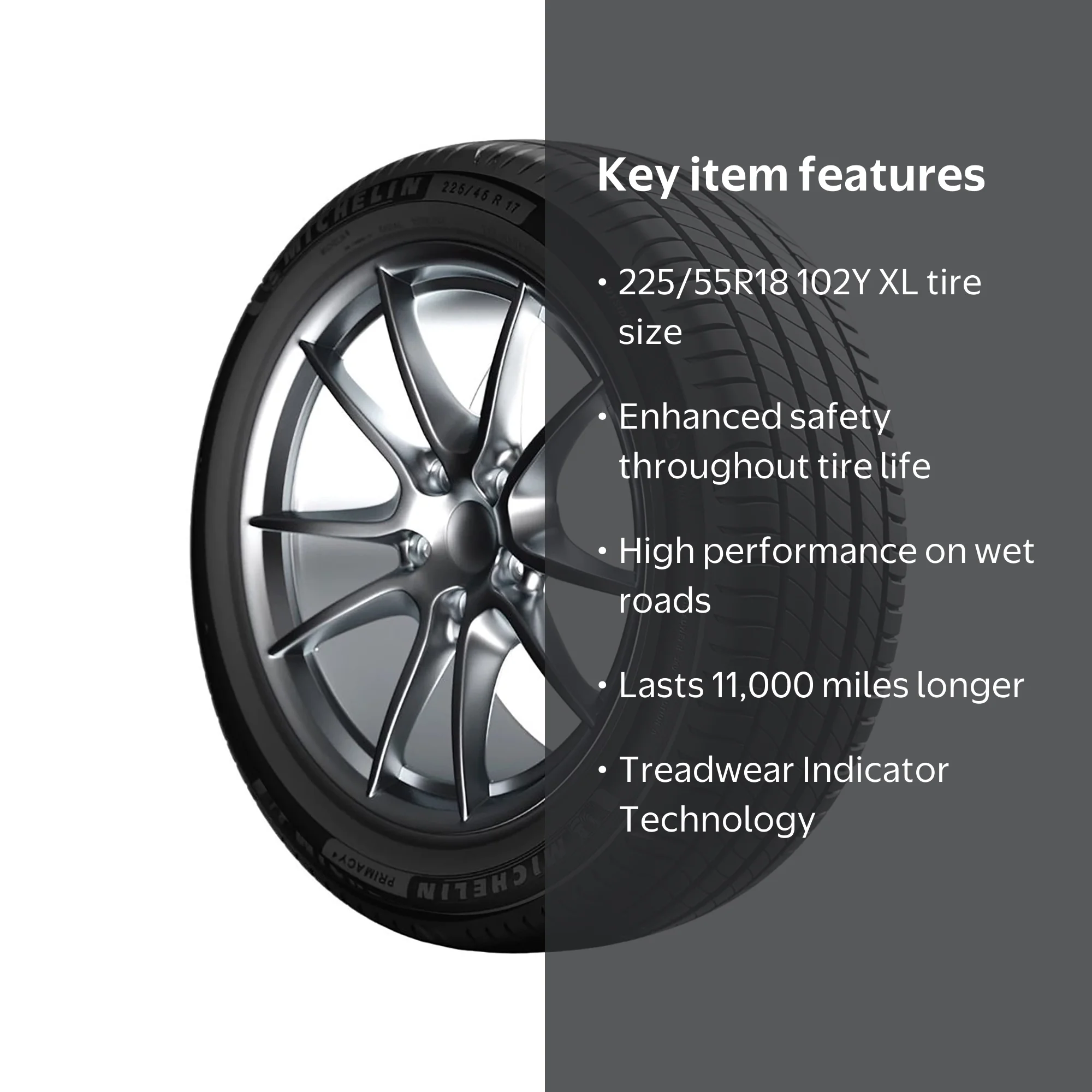 Michelin Primacy 4 ST 225/55R18 102Y XL - Walmart.com