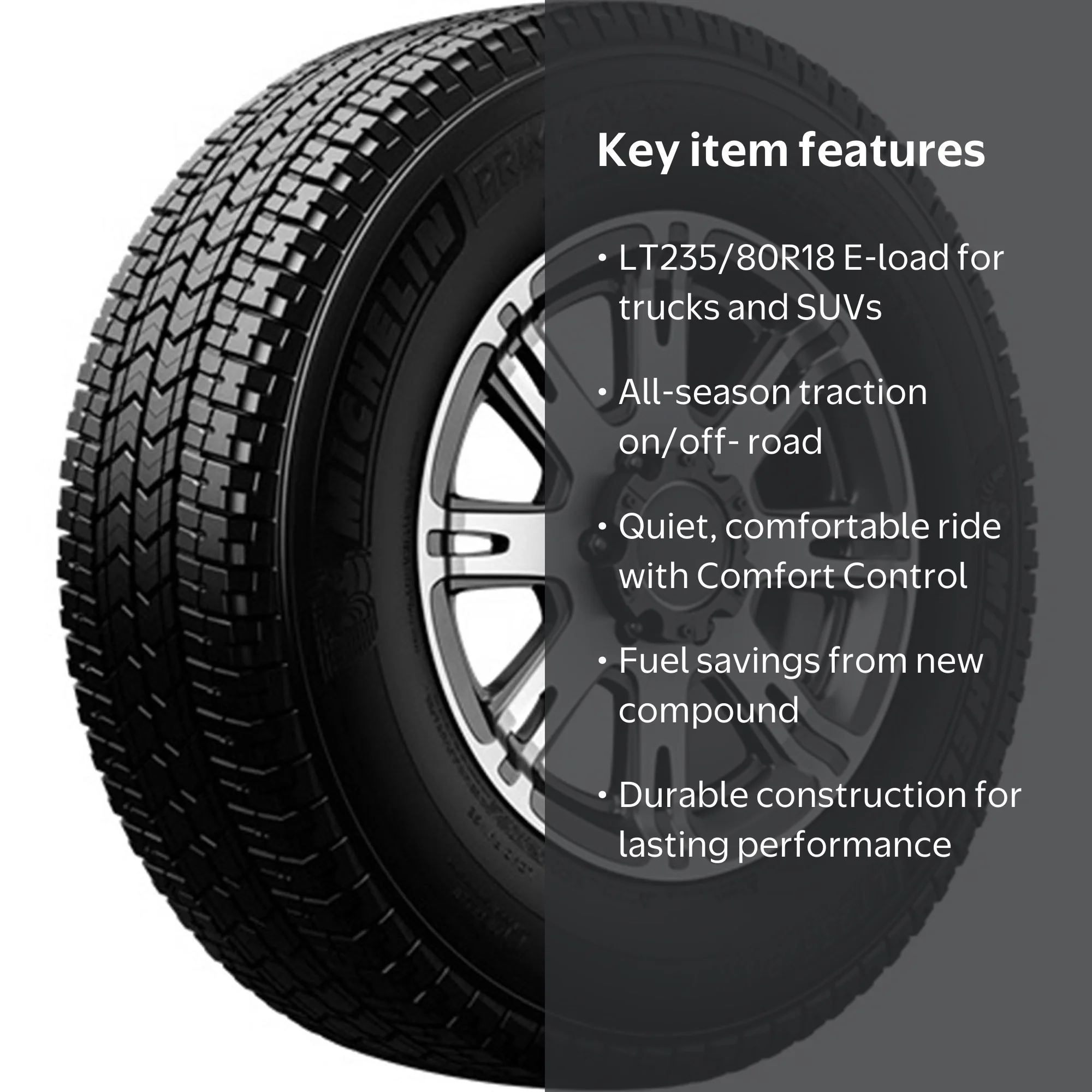 Michelin Primacy XC LT235/80R18 121/118R E Tire - Walmart.com