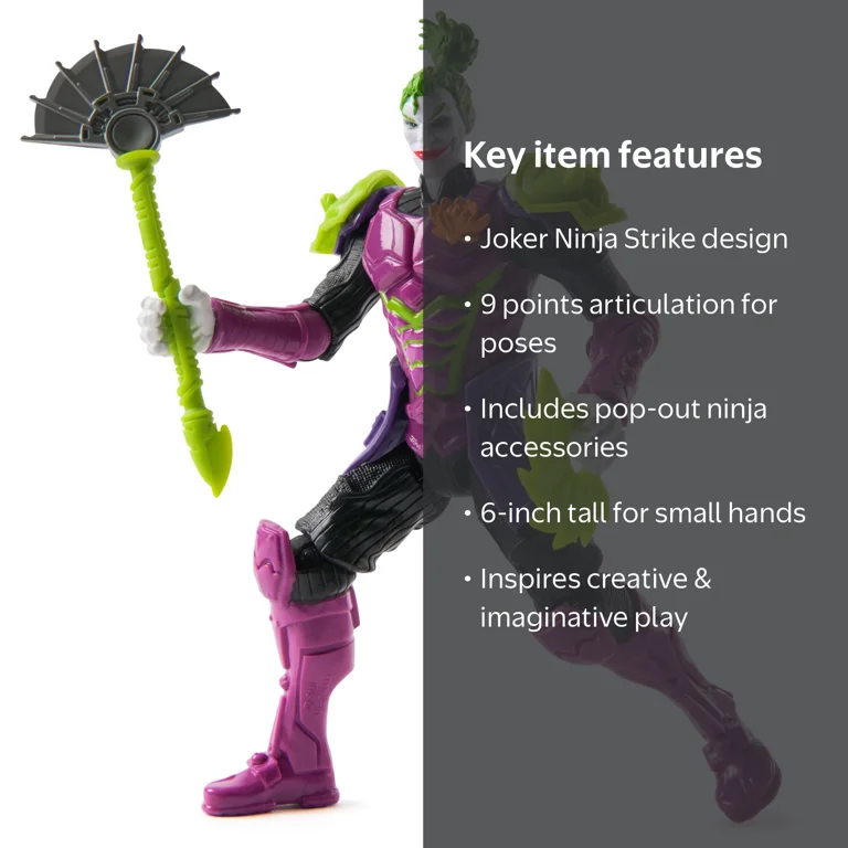 DC Comics Batman Ninja Strike 6-inch Joker Action Figure for Ages