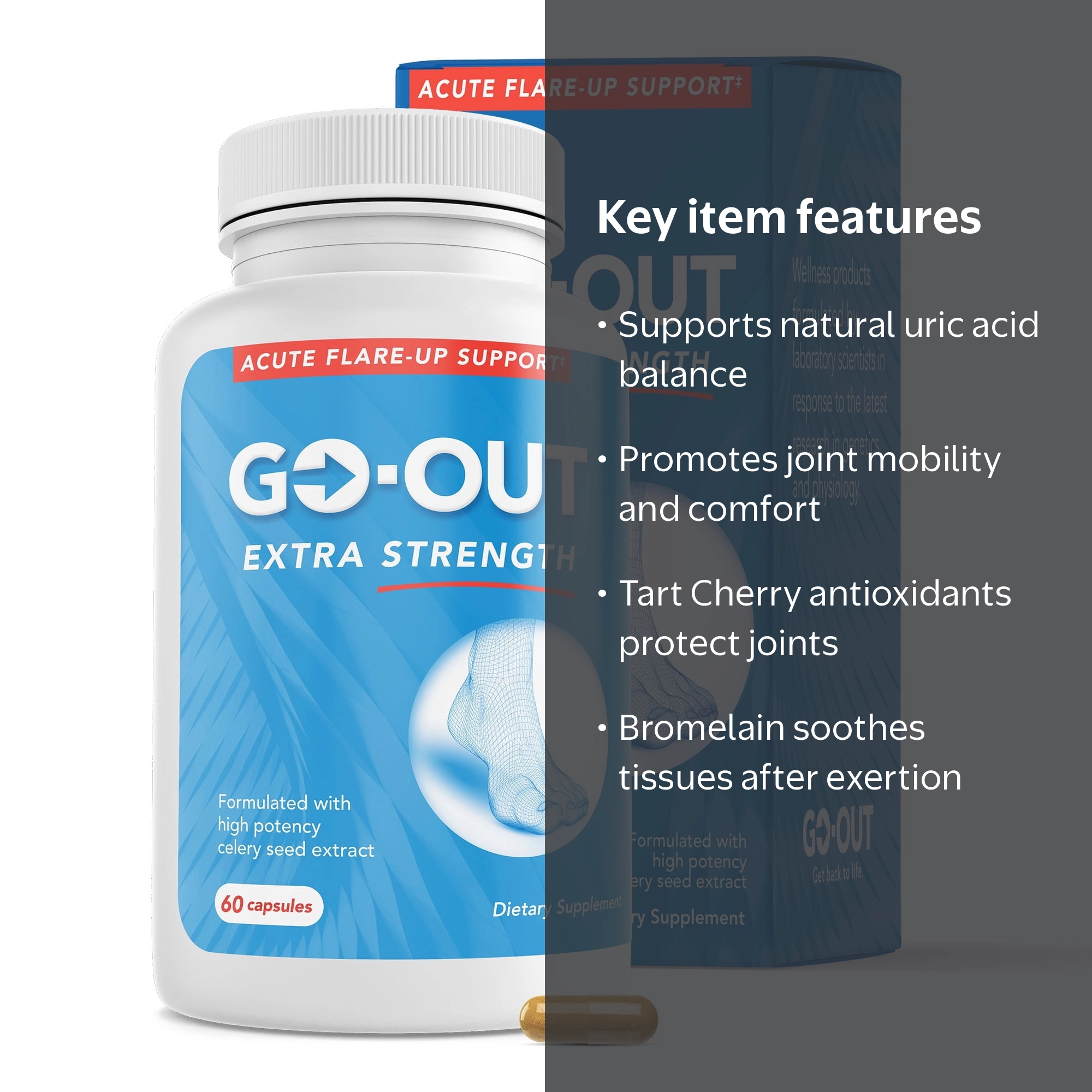 Mt. Angel Vitamins, Go-Out Plex Extra Strength, 60 Vegetarian