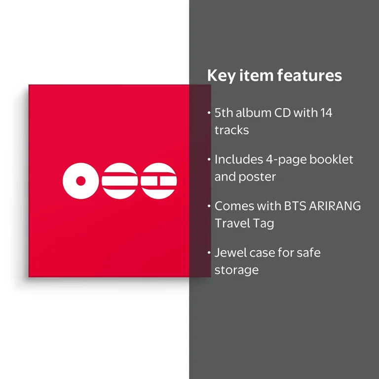 BIGHIT MUSIC, BTS ARIRANG Travel Tag CD Box Set, 1ea, Includes